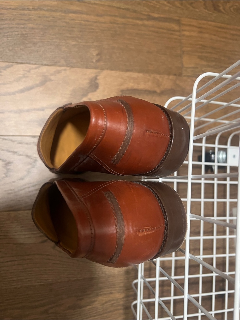 Sezane Chestnut Leather Loafers - Picture 5 of 5